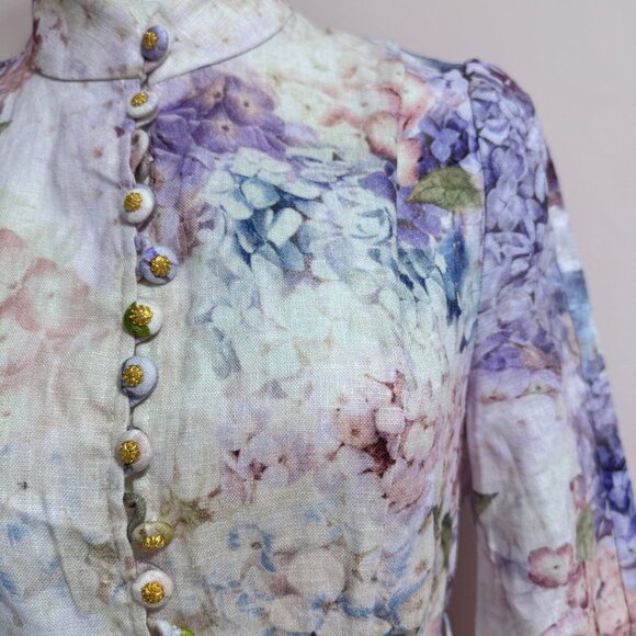 NWOT ！Zimmermann Dawning Buttoned Midi Dress - Size 1/AU6 - Picture 7 of 14